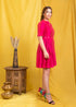 PINK SHORT GATHERS DRESS